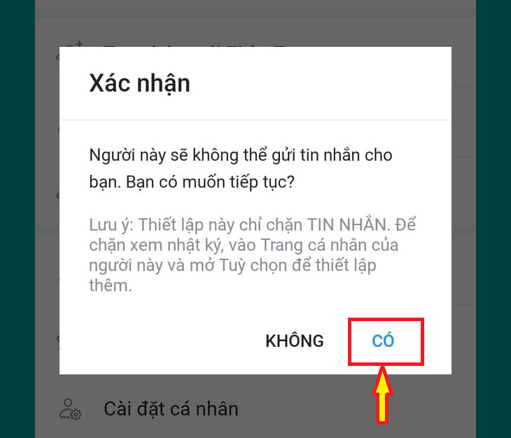 cách chặn tin nhắn zalo 8