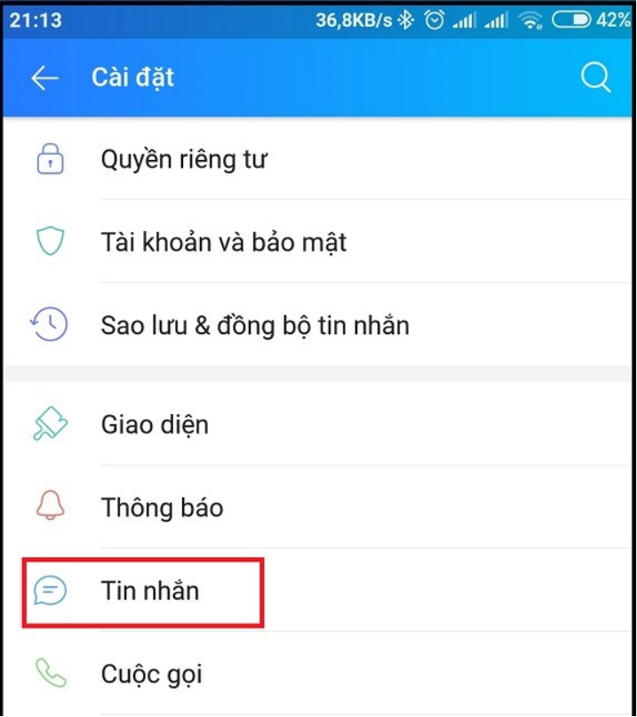 cách chặn tin nhắn zalo 10