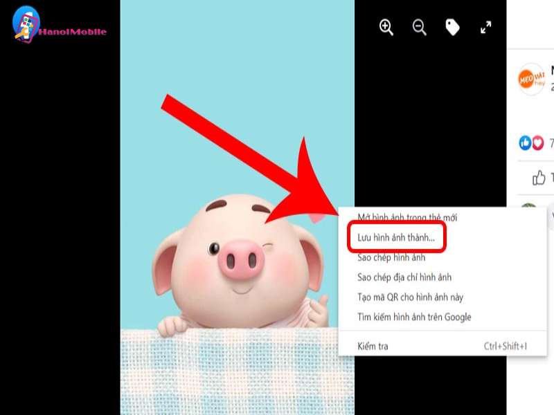 Lưu ảnh từ Facebook