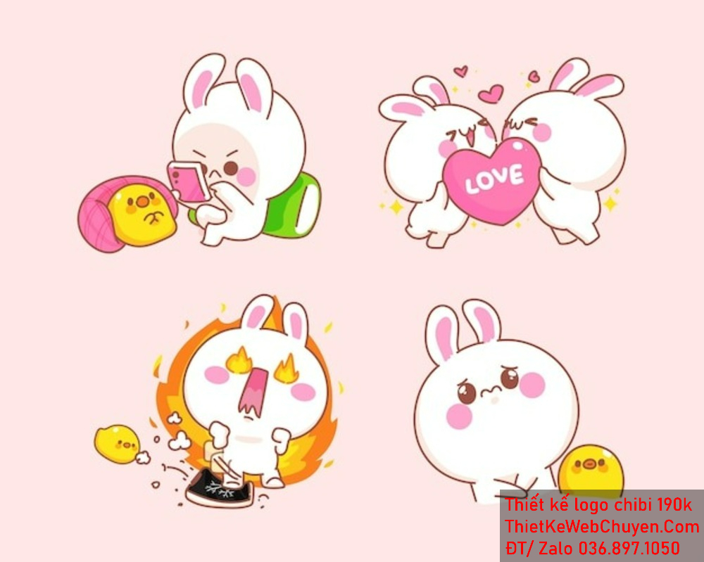 Con Thỏ Chibi: Sự Kết Hợp Hài Hòa Của Màu Sắc và Hình Dạng