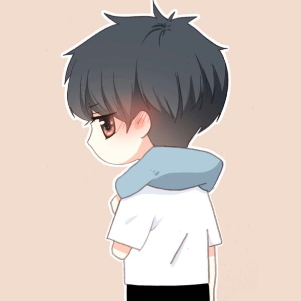 Hình chibi boy ngượng ngùng cute