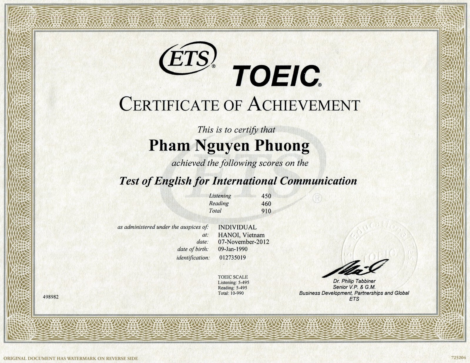 toeic là bằng gì