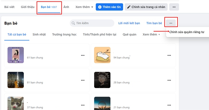 Ẩn người theo dõi trên Facebook bằng máy tính bước 1