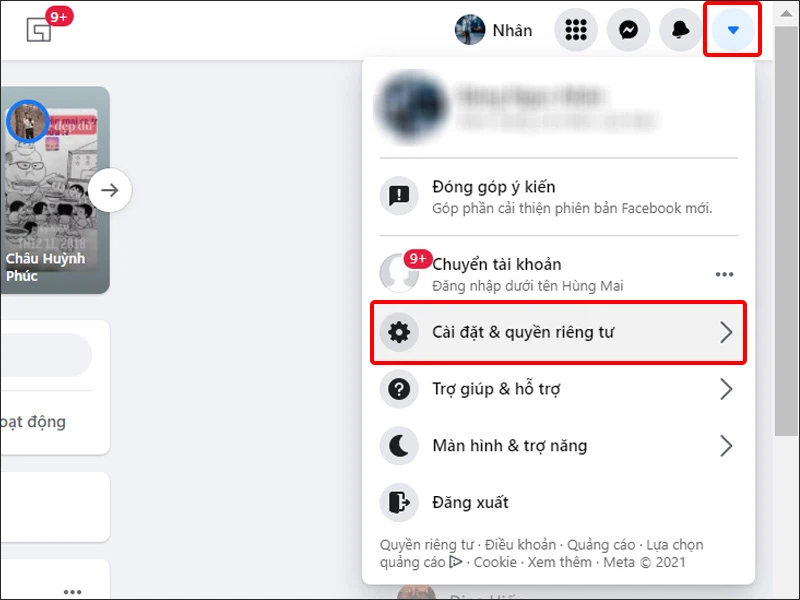 ẩn người mình đang theo dõi trên Facebook bằng máy tính bước 1