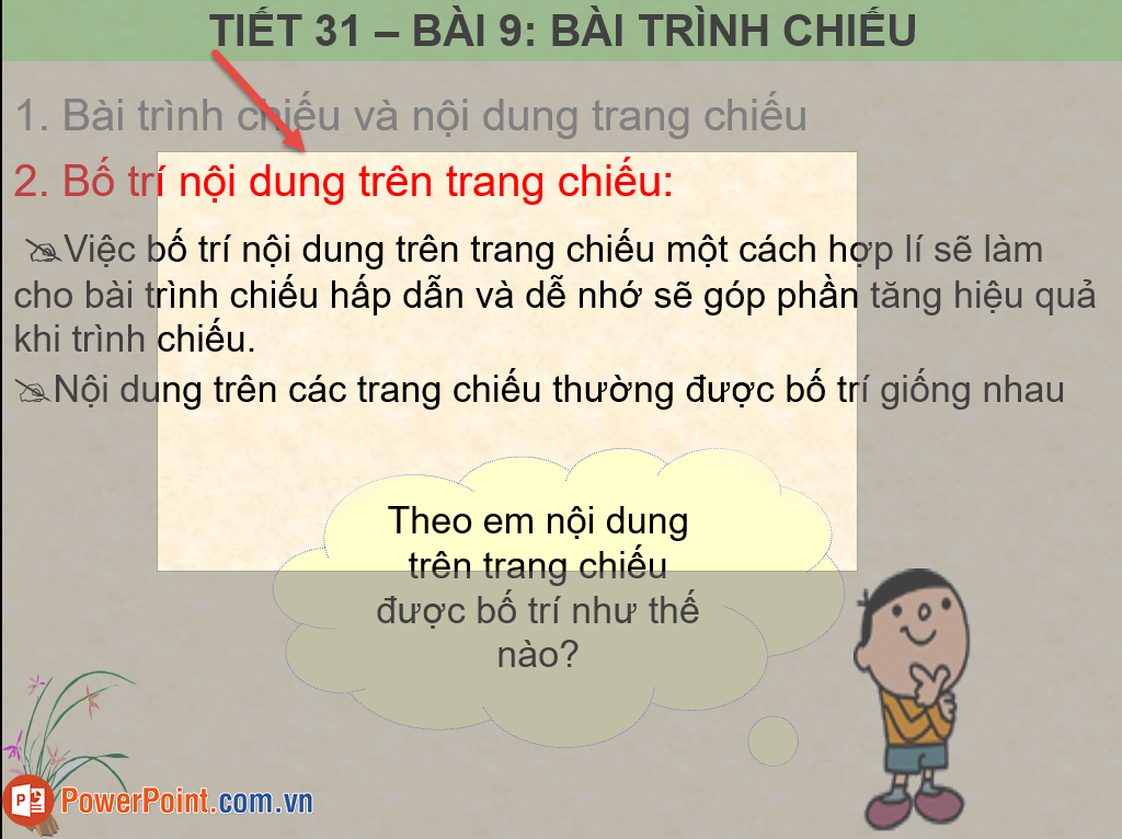 Phóng to làm nổi bật nội dung