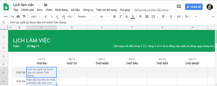 Xuống dòng trong Excel