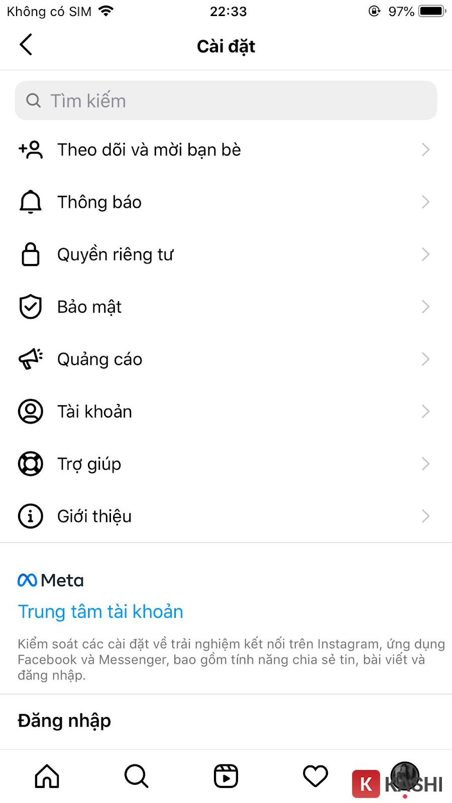 Nhấn chọn “Quyền riêng tư”.