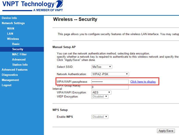 Hướng dẫn đổi pass WiFi iGate VNPT