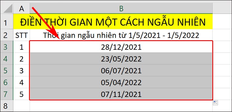 Nhấn phím Enter để hiển thị kết quả