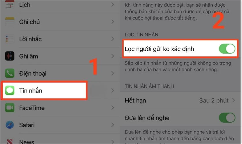 Cách block tin nhắn rác trên điện thoại iPhone