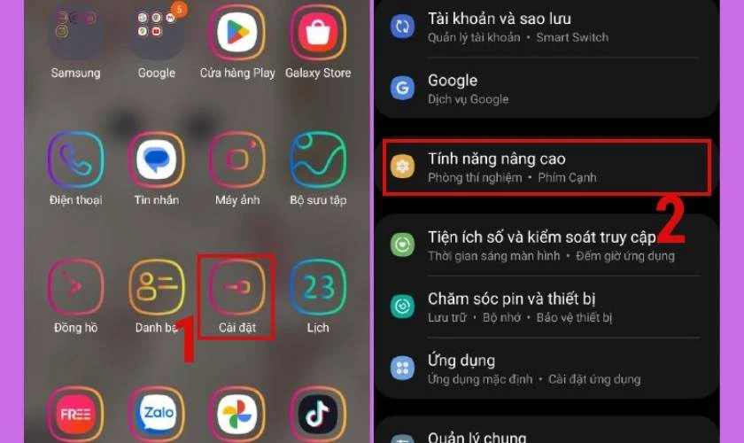 Cách bật tính năng chia đôi màn hình Samsung