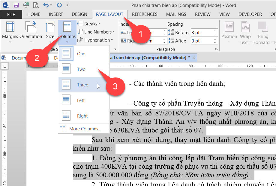 Hướng dẫn 2 cách chia cột trong Word cực đơn giản, nhanh gọn