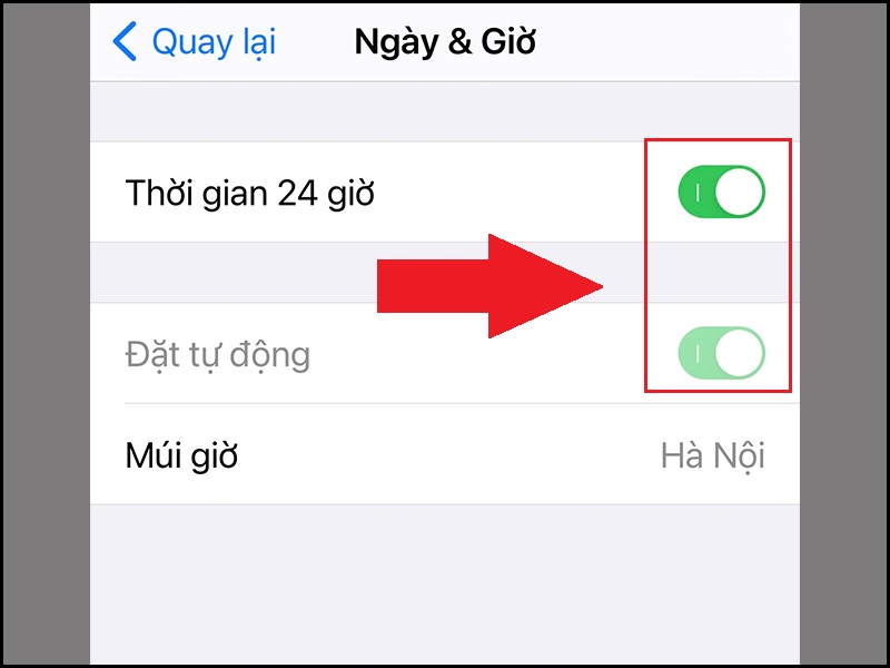 Tắt rồi bật lại các nút màu xanh