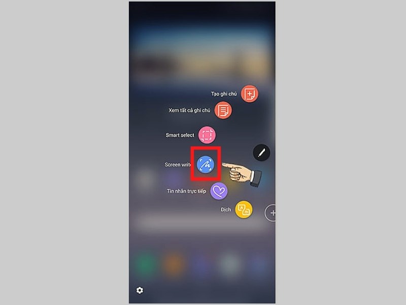Sử dụng S Pen chụp màn hình điện thoại Samsung