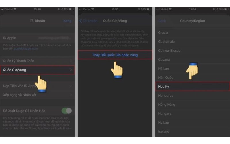 Chuyển vùng iPhone sang Mỹ trên App Store