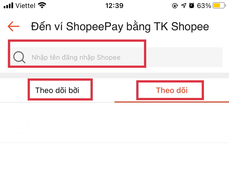 Chuyển tiền từ ShopeePay sang tên đăng nhập shopee khác bước 3