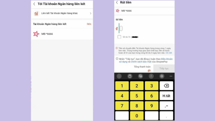 Cách rút tiền từ ShopeePay về tài khoản ngân hàng - 4