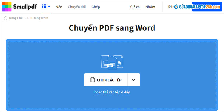 Chọn file PDF từ máy tính