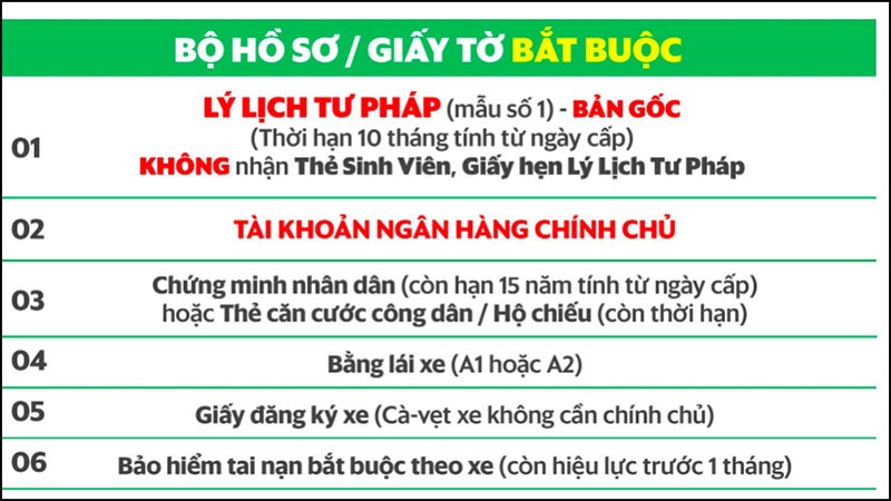 Cần chuẩn bị những giấy tờ sau và mang theo khi tới địa điểm hẹn