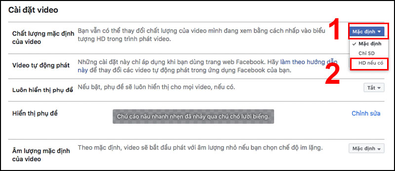 Chọn HD nếu có