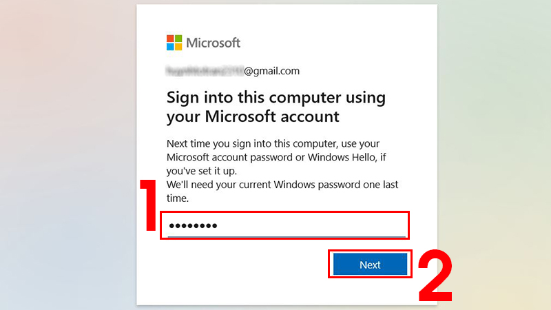 Chọn Sign in with a Microsoft account instead