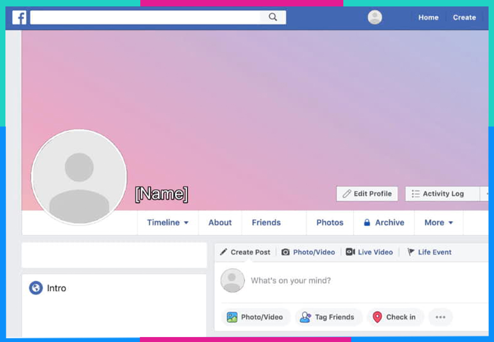 Cài avatar facebook mặc định máy tính B6