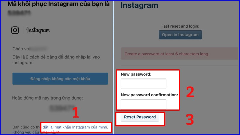 Nhập mật khẩu mới và nhấn Reset Password để thay đổi mật khẩu