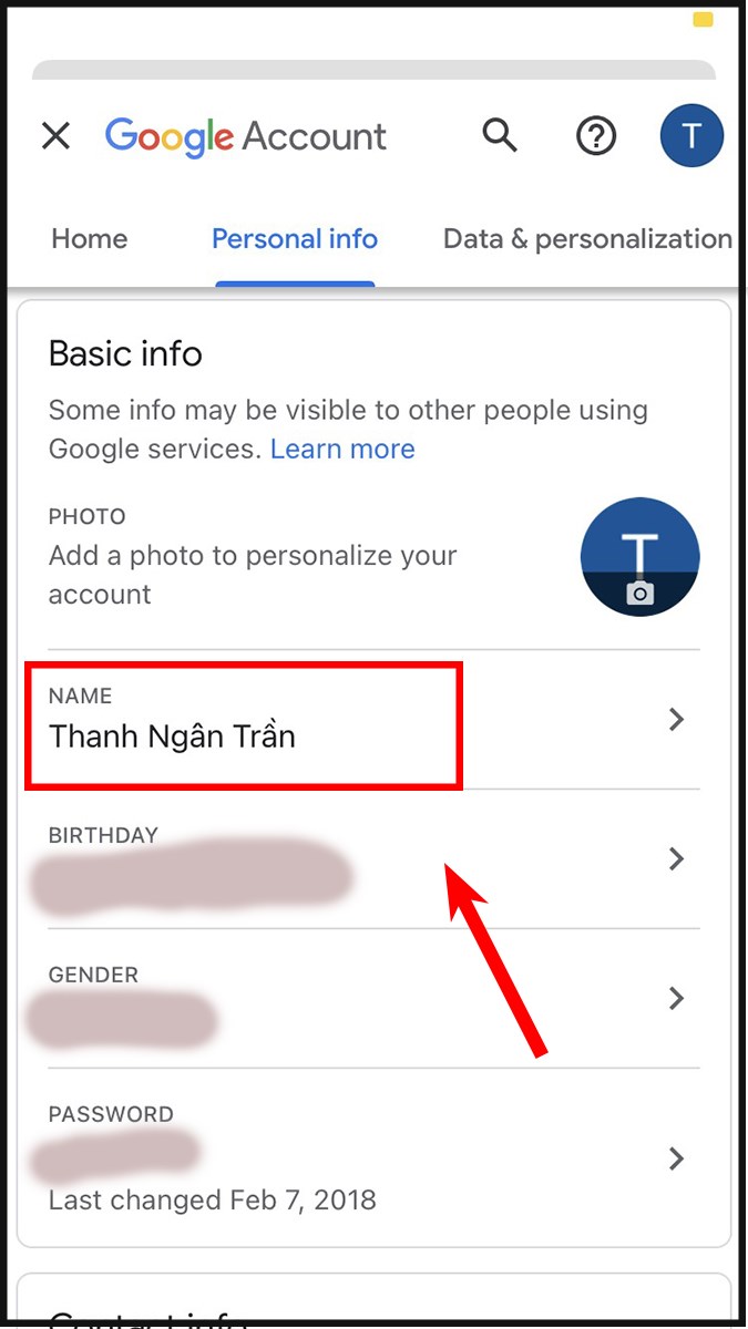 Chọn Manage Your Google Account