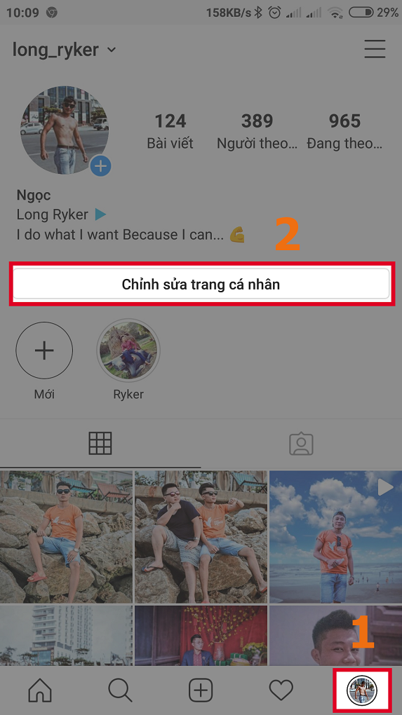 cách đổi tên instagram 1