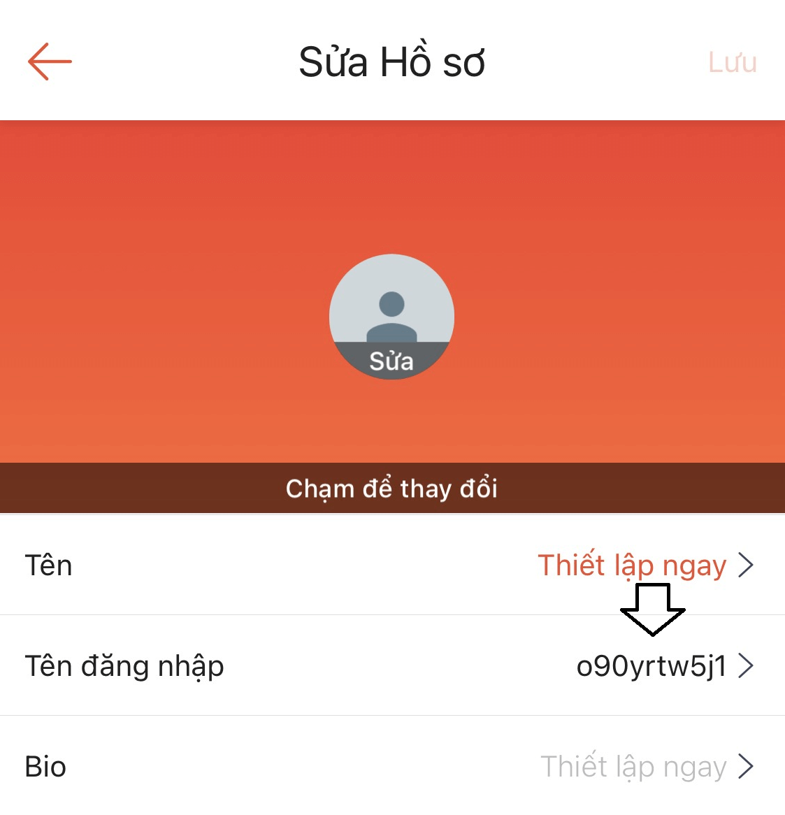 cách sửa tên đăng nhập