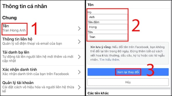 Hướng dẫn shop cách đổi tên Facebook đơn giản, nhanh chóng