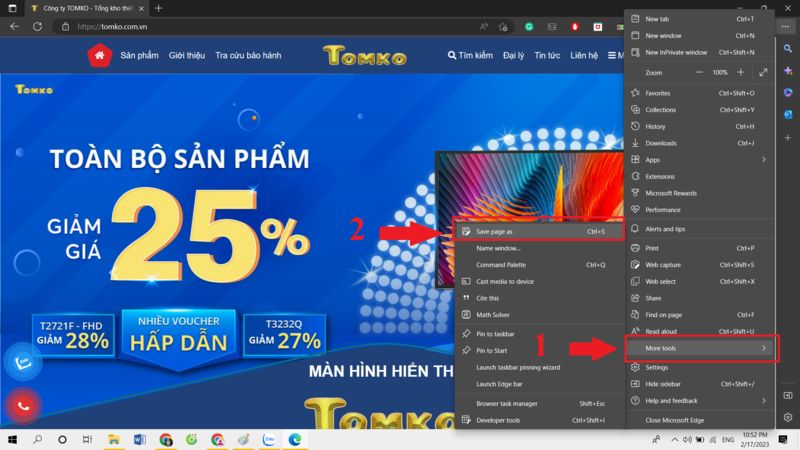 cach dua trang web ra man hinh may tinh su dung microsoft edge b3