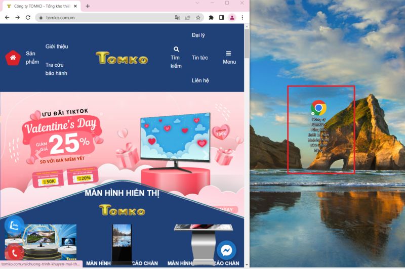 cach dua trang web ra man hinh may tinh bang cach keo tha b4