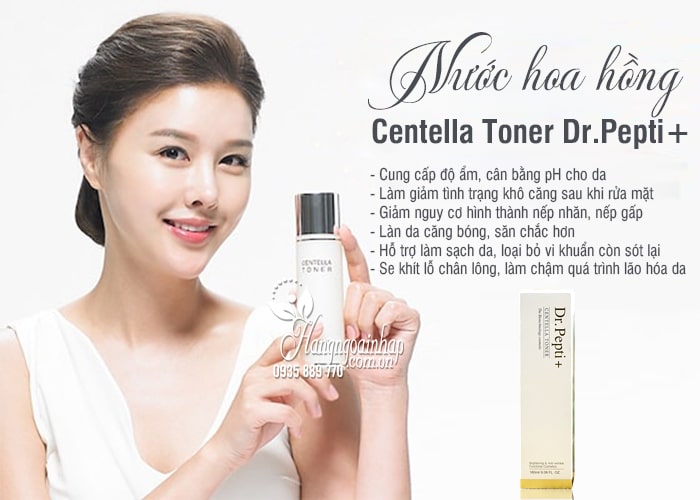 Nước hoa hồng Centella Toner Dr.Pepti+ 180ml Hàn Quốc 8