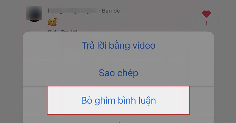 Bỏ ghim bình luận trên TikTok