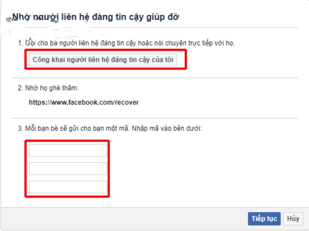 Mở khóa tài khoản Facebook bị khóa tạm thời bằng tính năng nhờ người liên hệ đáng tin cậy