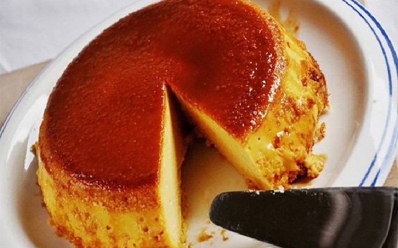 Bánh flan bị rỗ mặt