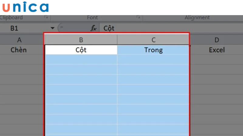 Cách thêm nhiều cột vào Excel cùng một lúc