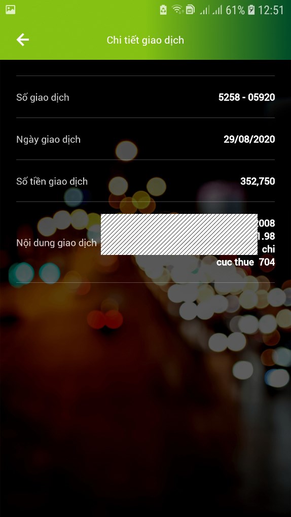 Nếu muốn xem chi tiết hơn, bạn có thể bấm vào giao dịch để xem