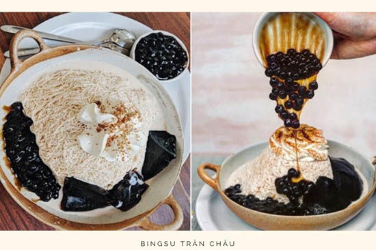 bingsu trân châu đường đen