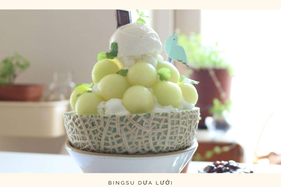 bingsu dưa lưới