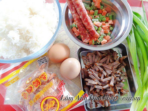 Nguyên liệu làm cơm chiên Dương Châu