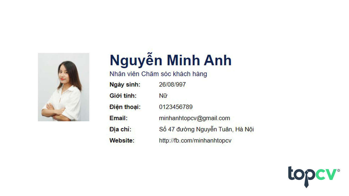 CV gom nhung gi