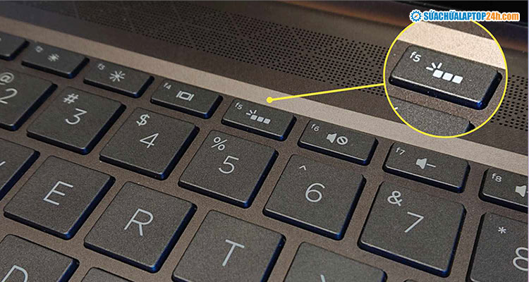 Ký hiệu phím tắt mở đèn bàn phím trên laptop Dell Latitude