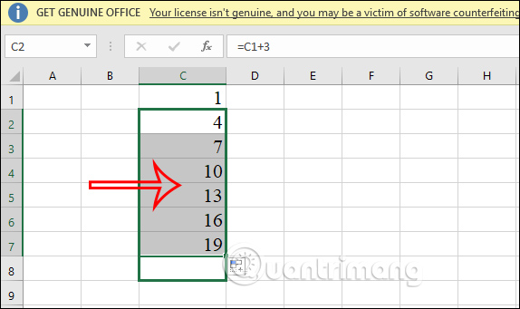 Hàm SEQUENCE trong Excel