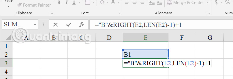 Đánh số thứ tự kèm chữ Excel