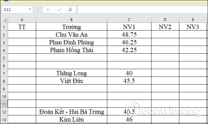 Hàm SUBTOTAL lồng với hàm IF