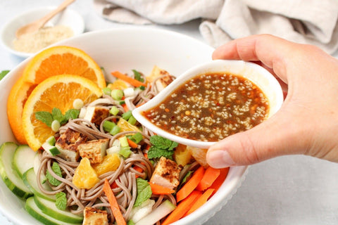 sốt salad nước tương dầu mè