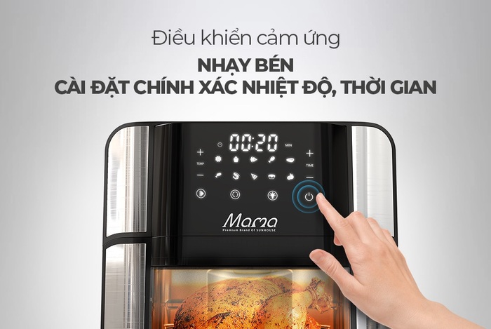 Điều chỉnh nồi ở nhiệt độ 180 độ C trong 30 phút cho lượt nướng đầu tiên