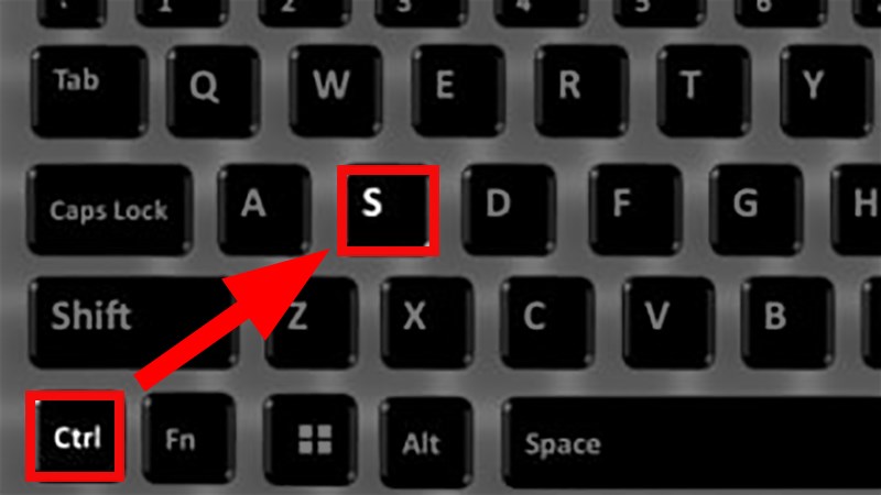 Ở file Word đang soạn thảo văn bản > Nhấn tổ hợp phím Ctrl + S